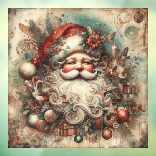 Vintage Christmas Window Cling Raamsticker (Vel 3)