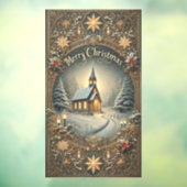Vintage Christmas Window Cling Raamsticker (Vel 3)