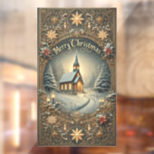 Vintage Christmas Window Cling Raamsticker (Vel 2)
