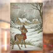 Vintage Christmas Window Cling Raamsticker (Vel 2)