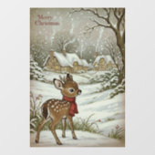Vintage Christmas Window Cling Raamsticker (Vel)