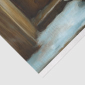 Vintage Christmas Window Deer Scene Decoupage Tissuepapier (Detail)