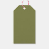 Vintage Christmas Winter Woodland Hare Naam Cadeaulabel (Achterkant)