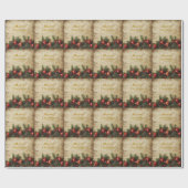 Vintage Christmas Wrapping Paper Cadeaupapier (Vlak)