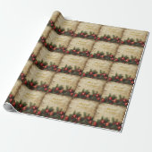 Vintage Christmas Wrapping Paper Cadeaupapier (Uitgerold)