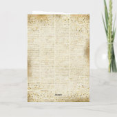 Vintage Christmas Wreath and Bow Kaart (Achterkant)