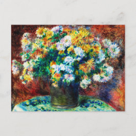 Vintage Chrysanthema van Pierre-Auguste Renoir Briefkaart