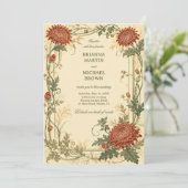 Vintage Chrysanthemum Botanisch Kaart (Staand voorkant)