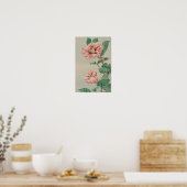 VINTAGE CHRYSANTHEMUM BOTANISCHE BLOEM POSTER (Keuken)