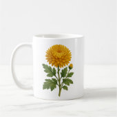 Vintage chrysanthemum koffiemok (Links)
