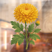 Vintage Chrysanthemum Raamsticker (Vel 2)