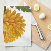 Vintage Chrysanthemum Theedoek (Quarter Fold)