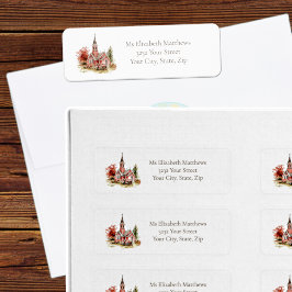 Vintage Church Bible Verse Autumn  Etiket