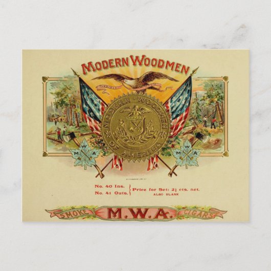 Vintage Cigar Box Label Briefkaart 88 (Voorkant)