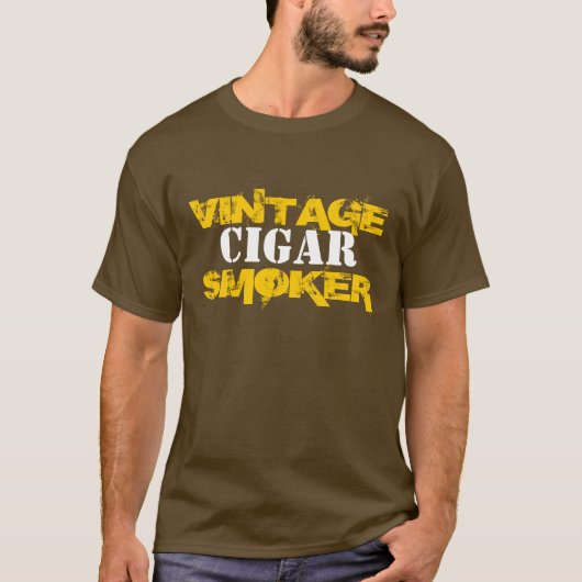Vintage Cigar Smoker T-shirt (Voorkant)