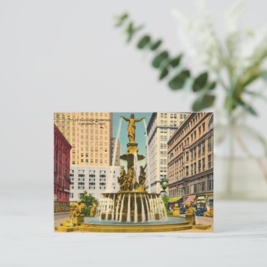 Vintage Cincinnati Briefkaart (Staand voorkant)