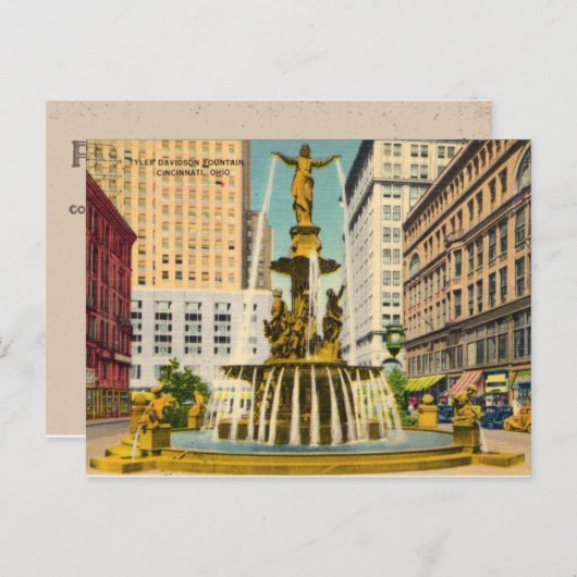 Vintage Cincinnati Briefkaart (Voorkant / Achterkant)