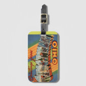 Vintage Cincinnati Groet  Bagagelabel (Voorkant (verticaal))