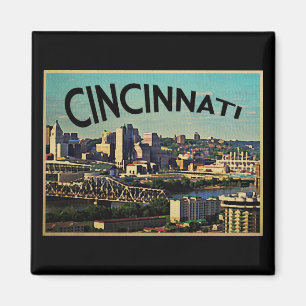 Vintage Cincinnati Skyline Magneet