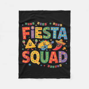 Vintage cinco de mayo Mexicaanse feest squad vrouw Fleece Deken