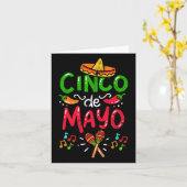 Vintage Cinco De Mayo Mexico Kaart (Gele Bloem)