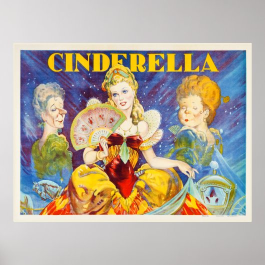Vintage Cinderella Theater Poster (Voorkant)