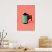 Vintage Cinema Film Reel Noir Art Poster (Keuken)