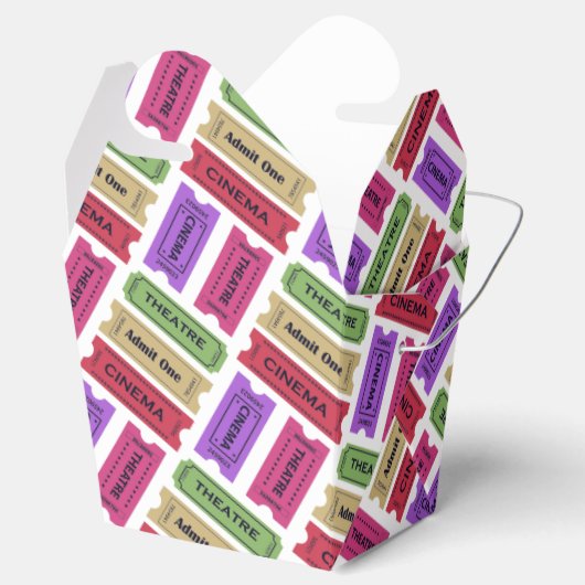 Vintage Cinema & Theatre Ticket Stubs Pattern Bedankdoosjes (Geopend)