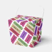 Vintage Cinema & Theatre Ticket Stubs Pattern Bedankdoosjes (Voorkant Zijde)