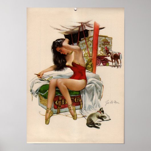 Vintage Circus Babe Poster (Voorkant)