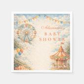 Vintage Circus Baby Shower Servet (Voorkant)