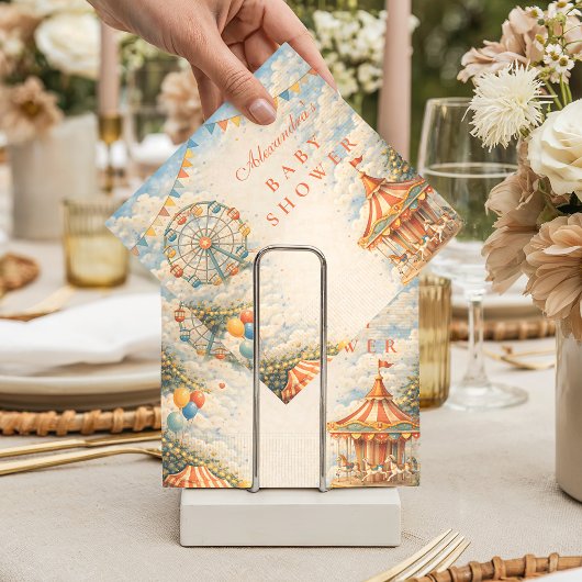 Vintage Circus Baby Shower Servet