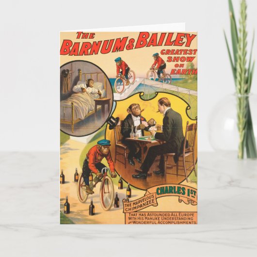 Vintage: circus Barnum & Bailey - Kaart (Voorkant)