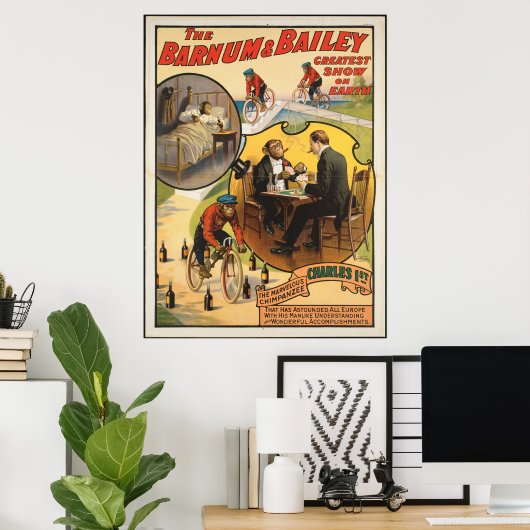 Vintage: circus Barnum & Bailey - Poster (Thuiskantoor)