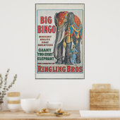 Vintage: circus Barnum & Bailey - Poster (Keuken)