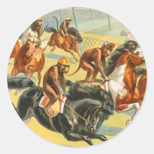 Vintage: circus Barnum & Bailey - Ronde Sticker