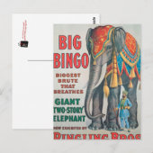 VINTAGE : circus Barnum en Bailey - Briefkaart (Voorkant / Achterkant)