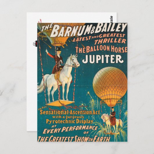VINTAGE : circus Barnum en Bailey - Briefkaart (Voorkant / Achterkant)