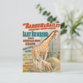 VINTAGE : circus Barnum en Bailey - Briefkaart (Staand voorkant)
