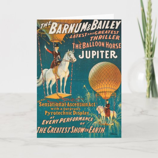 Vintage: circus Barnum & Vestingmuur - Kaart (Voorkant)