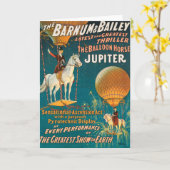 Vintage: circus Barnum & Vestingmuur - Kaart (Gele Bloem)