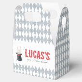 Vintage Circus Bunny Boy Birthday Party Bedankdoosjes (Geopend)