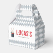 Vintage Circus Bunny Boy Birthday Party Bedankdoosjes (Voorkant Zijde)