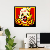 Vintage Circus Clown Poster (Thuiskantoor)