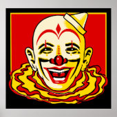 Vintage Circus Clown Poster (Voorkant)