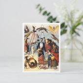 Vintage Circus Dog Trainer Briefkaart (Staand voorkant)