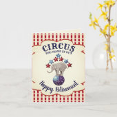 Vintage Circus Elephant Funny Retirement Kaart (Gele Bloem)