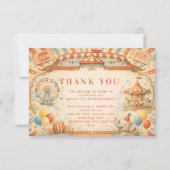 Vintage Circus Fairytale Birthday Bedankkaart (Voorkant)