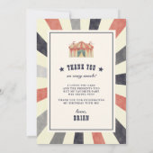 Vintage Circus | Foto bedankkaart (Achterkant)