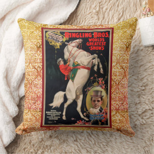 Vintage Circus Horse Act Poster Kussen